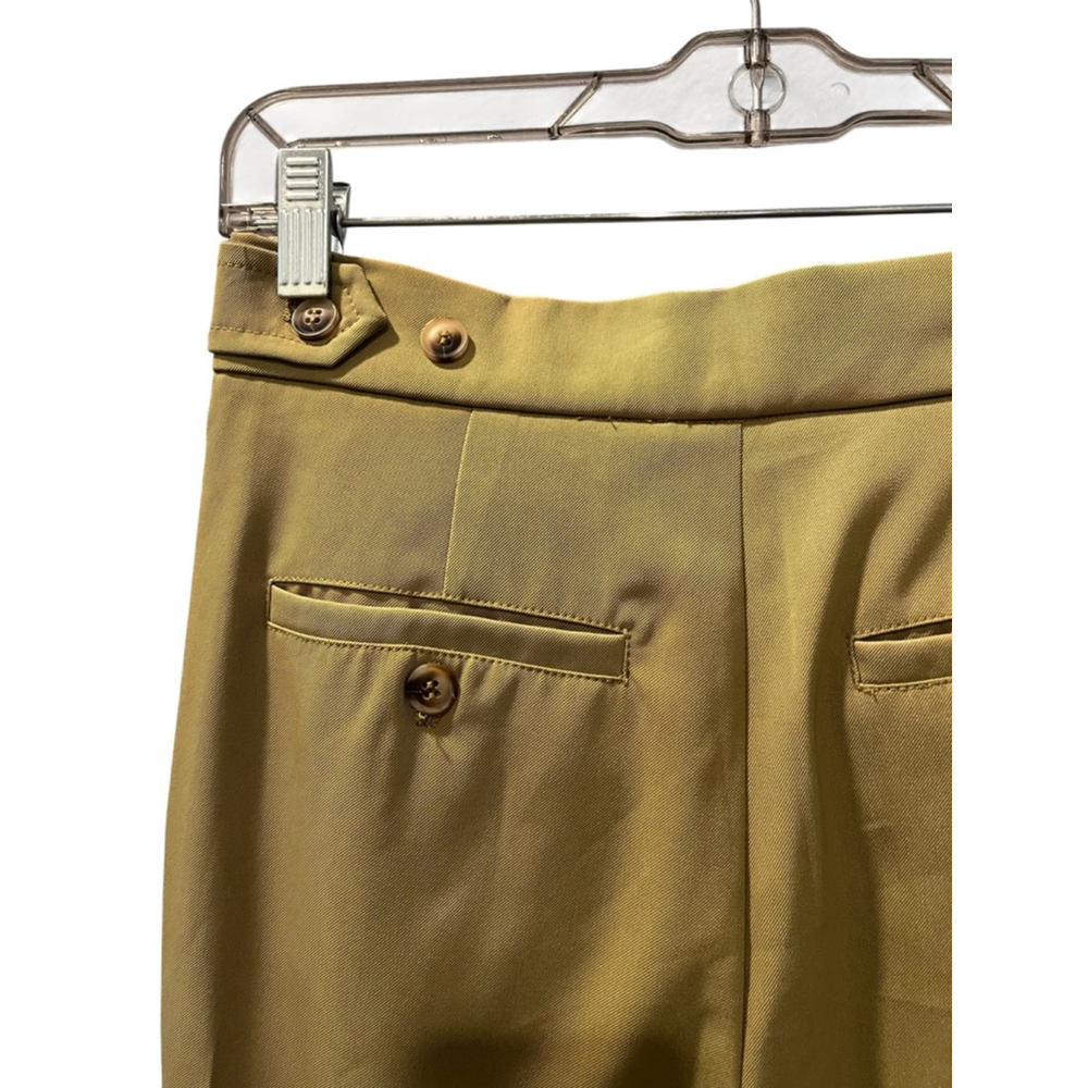 Anthropologie Avec Les Filles Barrel Leg Green Cargo Pants Size 2 Zip Pleated - Picture 11 of 11